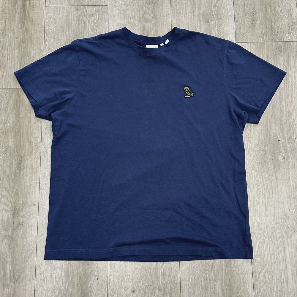 OVO (October's Very Own) Navy Owl Logo Tee T-Shirt size Large L SF